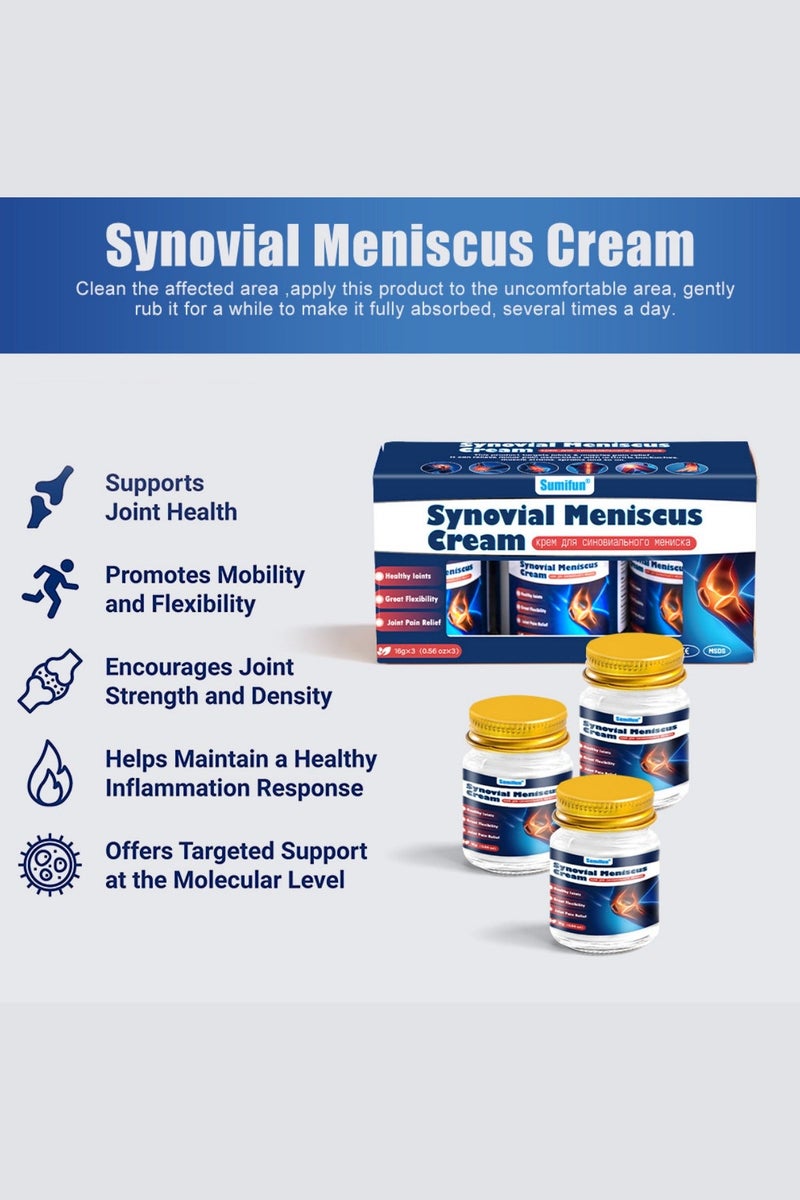 سوميفون مرهم لتخفيف آلام مفصل الركبة، تلف الغضروف الهلالي، كريم التهاب مفاصل الركبة والساق، سريع الامتصاص، التهاب غمد الوتر في اليد والقدم، جل بارد، كريم علاج سريع المفعول للمفاصل والعظام لآلام العضلات والمفاصل - Image 5